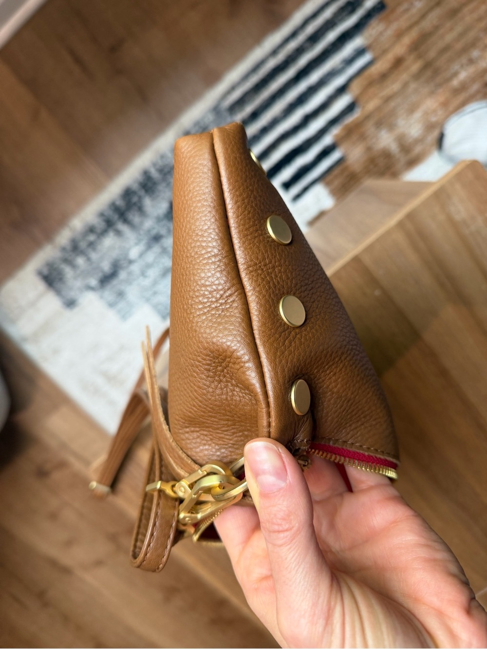HAMMITT Kyle mahogany pebble/gold zip - Picture 9 of 15